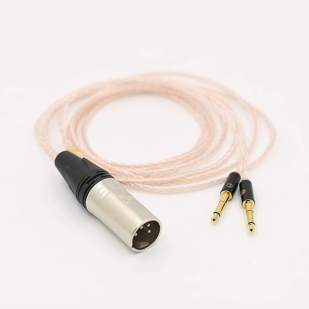 Audiocrast 8cores Headphones Cable with 4pins XLR Male Plug For Audio Upgrade Cable For Meze 99 Classics Focal Elear Headphones