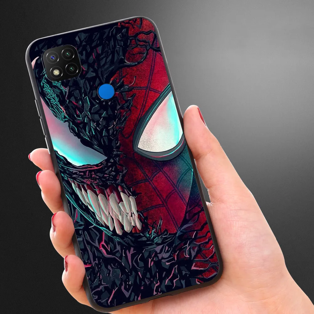 Spiderman And Venom Silicone Cover For Xiaomi Redmi 10 9T 9 9C 9A 9AT 9i 8 8A 7 6 Pro 7A 6A 5 5A 4X S2 Plus Phone Case cell phone pouch with strap