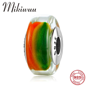 

Real 925 Sterling Silver Brilliant colors Unique Murano Beads Jewerly Making Accessories fit Original Pandora Charm Bracelets
