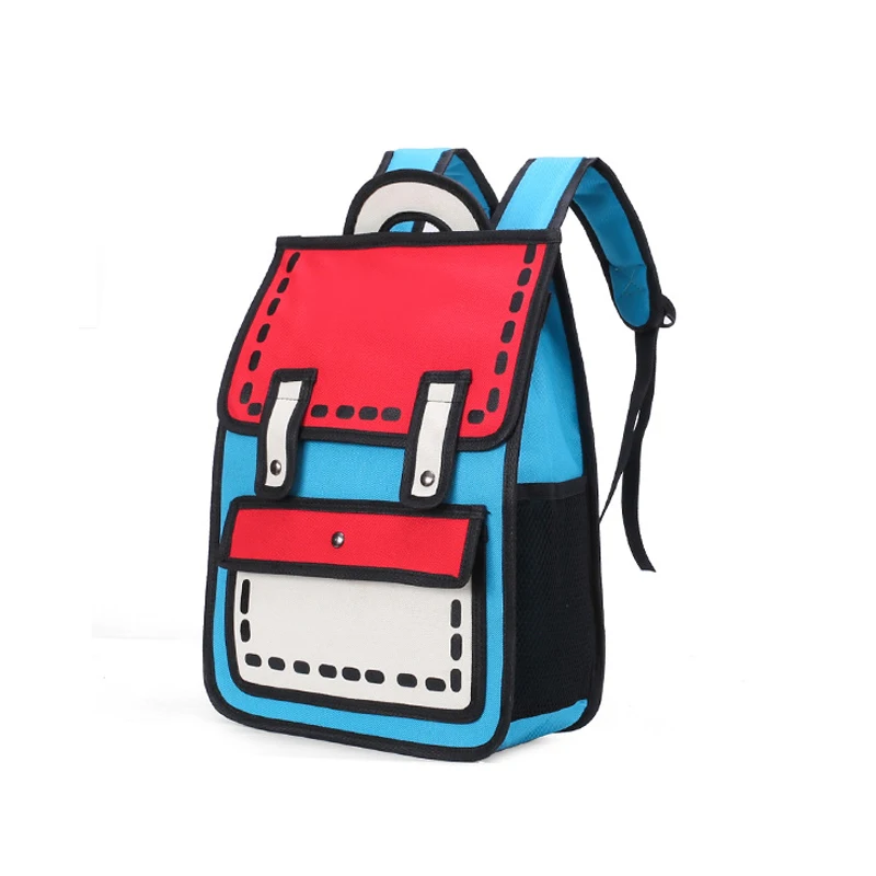 Creative 2d Travel Drawing Backpacks Fashion Women Backpacks 3d Jump Style Cartoon School Bag Tote Cute Student Unisex Knapsacks Backpacks Aliexpress
