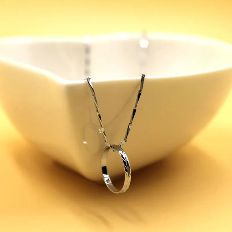 Ring Necklace Female Male Korean Fashion Simple Short Clavicle Chain Couple Student Girlfriends Neck Ornament Hipster | Украшения и