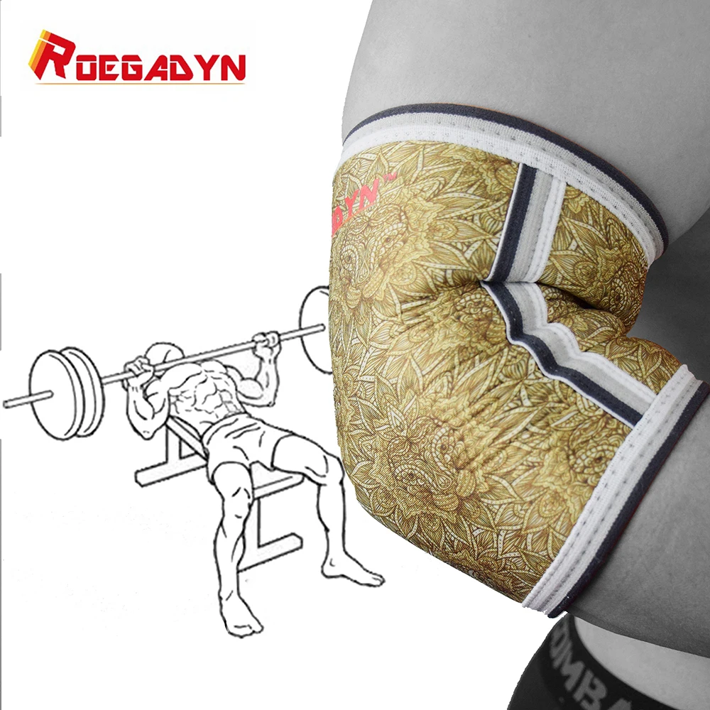 

ROEGADYN Men Muscle 5mm Neoprene Elbow protector Sleeve Support for Weightlifting Elbow Brace,Gym Power Support