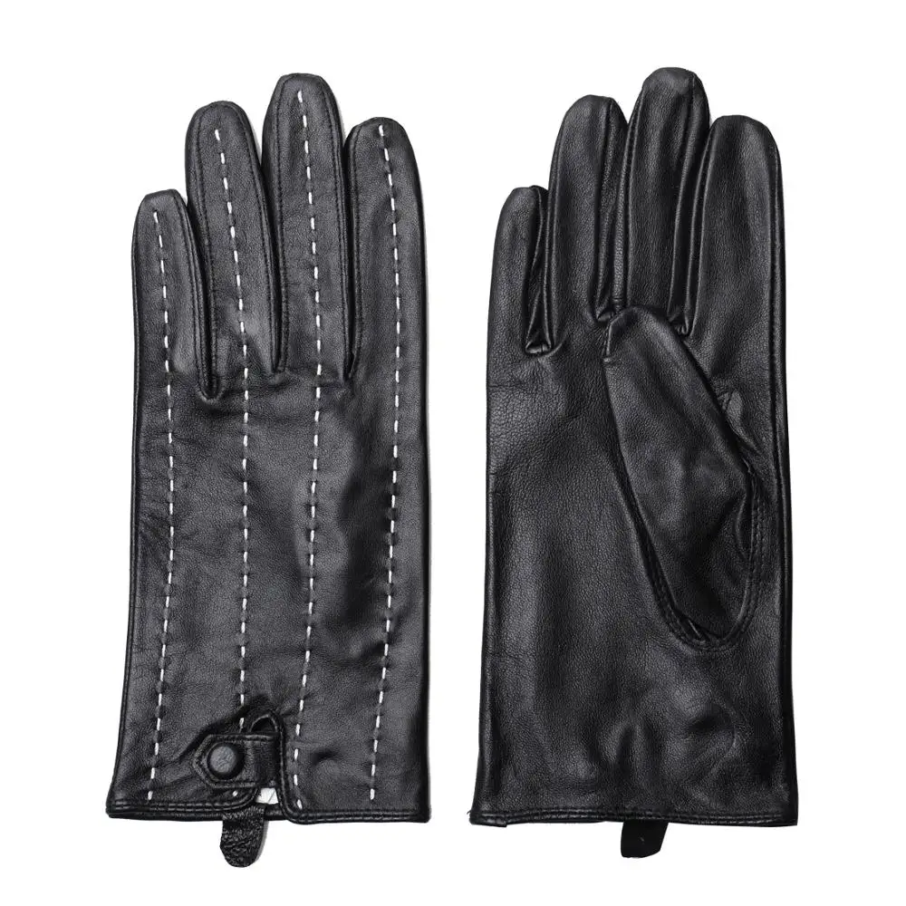 

FEIQIAOSH Fashion black genuine leather women glove Exquisite wiring touch screen motorcycle winter glove Holiday gift wholesale