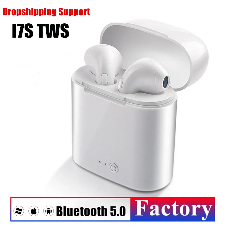 

I7S TWS Bluetooth Earphones V5.0 Mini Wireless Earbuds Stereo Sport Headset For iPhone IOS Sumsung Android Factory Sale