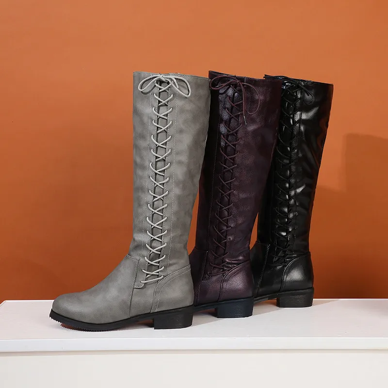 MoonMeek/ г.; сапоги до колена; женская обувь на среднем каблуке с круглым носком на молнии; ботинки Осень-зима; удобные женские сапоги для выпускного вечера; большие размеры