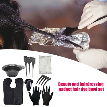 

9pcs Tools Barber Salon Washable Home DIY Professional Hairdressing Styling Accessories Color Mixing Bowl Hair Dye Set Non Toxic