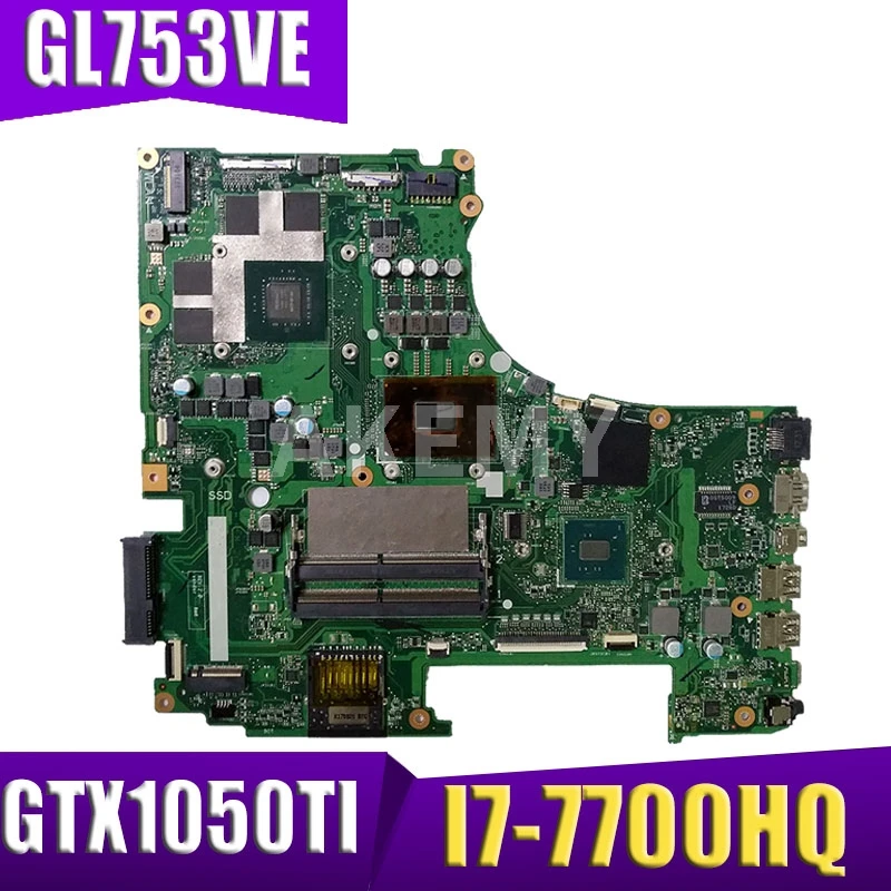 Новая Mainboard GL753VE для Asus GL753 GL753VD FX73V материнская плата ноутбука I7 7700HQ GTX 1050TI 4GB