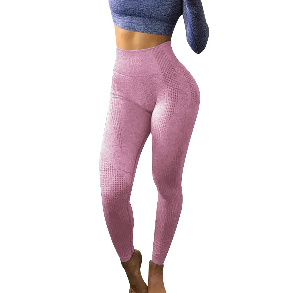 Женские набедренные бесшовные жаккардовые штаны с высокой талией, быстросохнущие штаны для фитнеса, йоги, леггинсы с эффектом пуш-ап, леггинсы для фитнеса - Цвет: WE