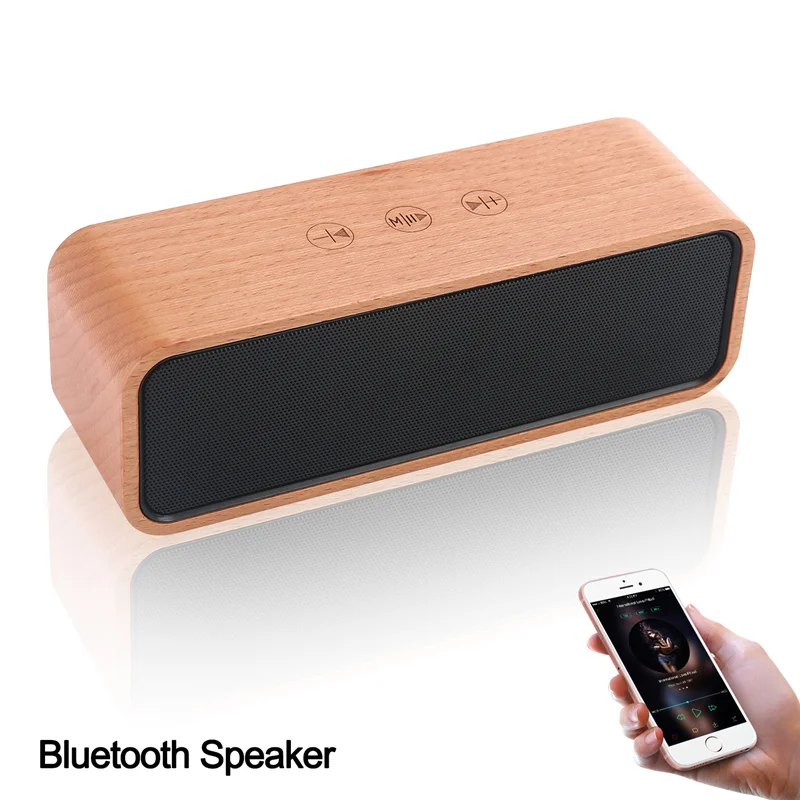 Деревянный удобный открытый Мини bluetooth динамик TF карта памяти беспроводной динамик звуковая система стерео музыка объемное радио