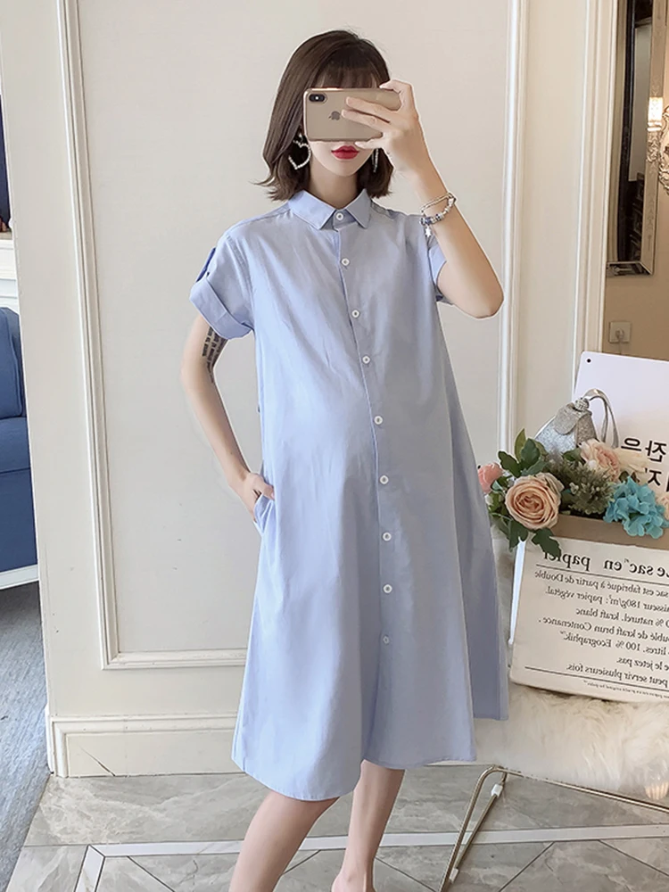 

2019 New Arrive Summer Maternity Dress Woman Casual Large Size Dresses Pregnant Woman Clothing MD-01563