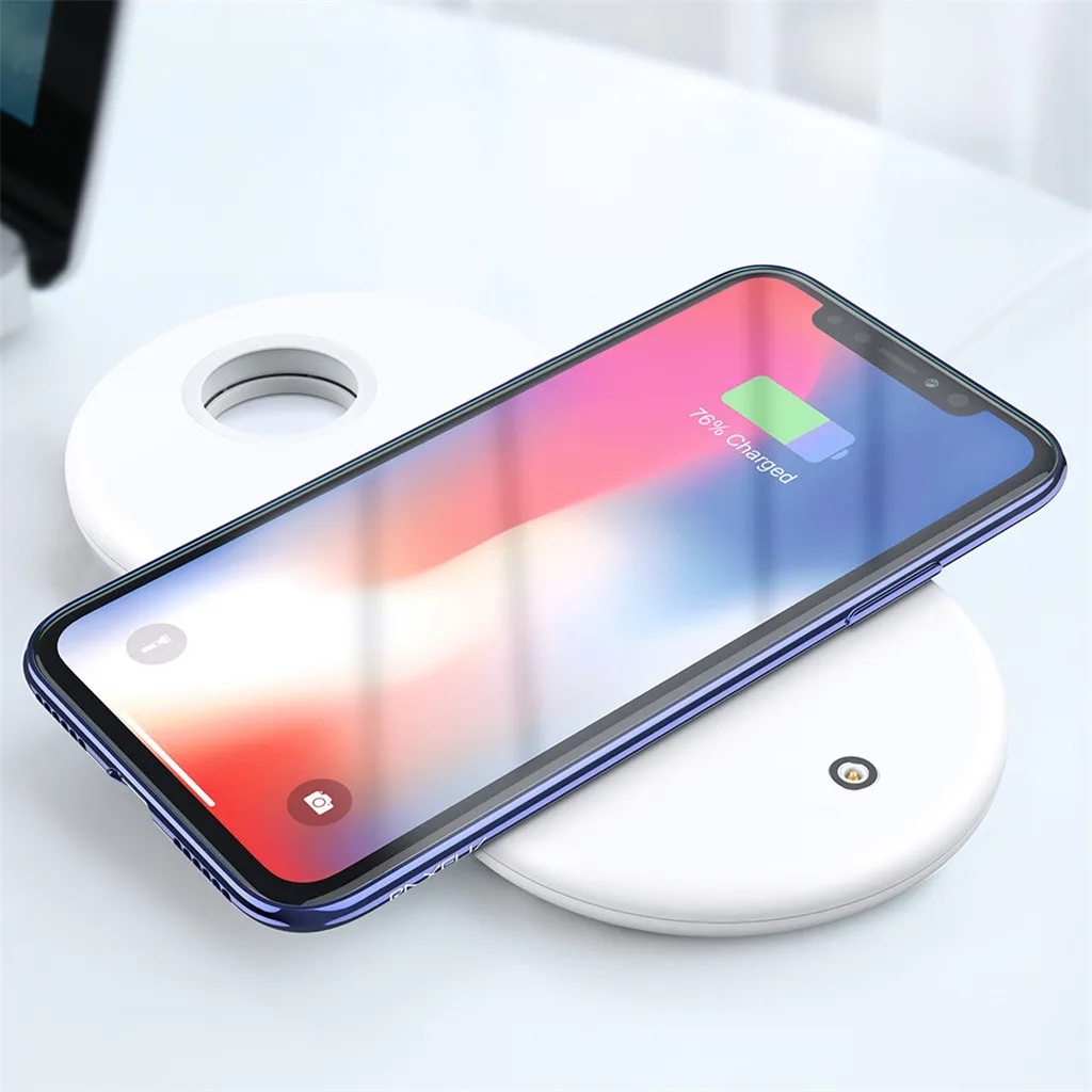 Беспроводное быстрое зарядное устройство 3в1 Qi держатель для iWatch 5 для iPhone 11/pro/Max браслет ремешок фитнес-трекер Быстрый# E20