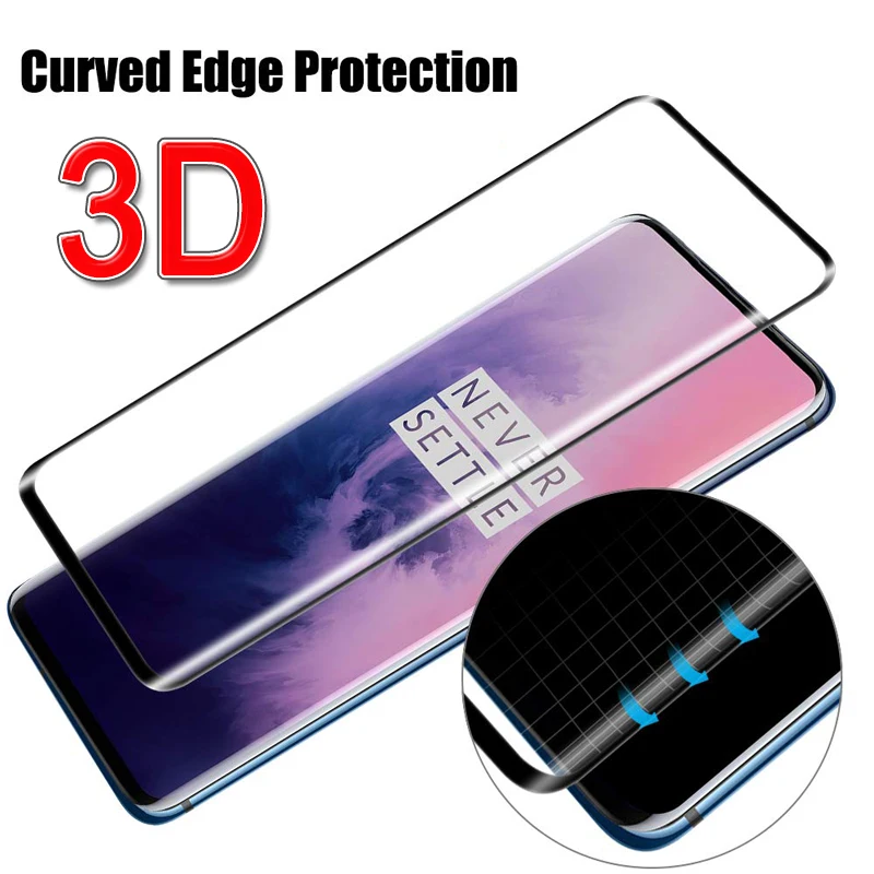 1 Plus 7 Pro Защитное стекло для OnePlus 7 Pro протектор экрана на 1+ 7 1plus 3D изогнутое One Plus 7Pro Броня Закаленное стекло пленка