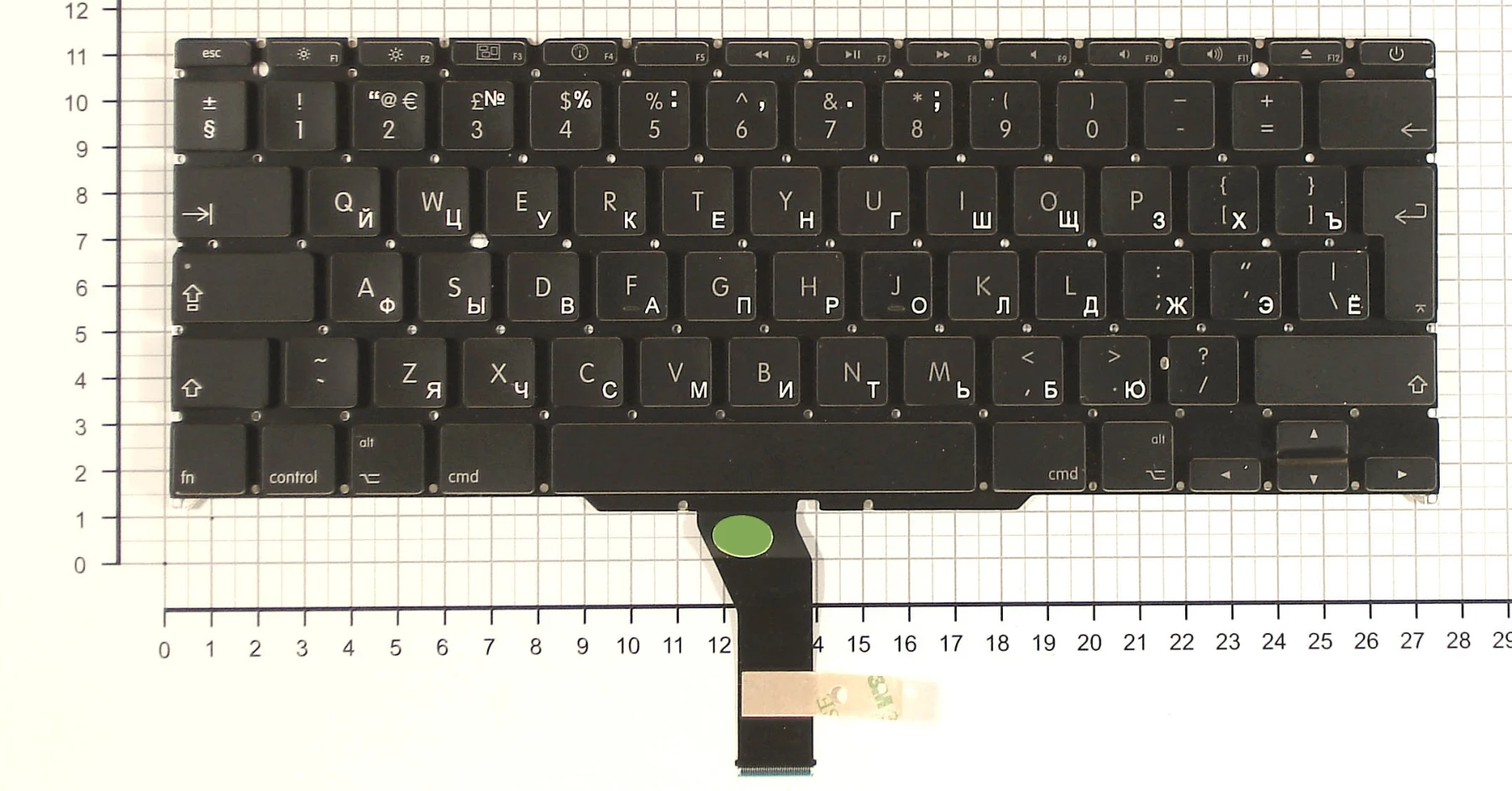 Клавиатура для ноутбука Apple A1370 большой ENTER 2010+ без подсветки | Компьютеры и офис