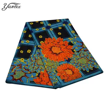 

YANTEX African Wax Fabric Ankara 6 Yards/Piece Veritable Wax African Ankara Fabrics Nigeria Ankara African Print Fabric For Girl