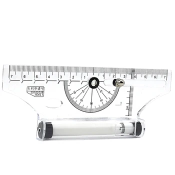 

Angle Scale Universal Student Transparent Parallel Drawing Metric Graphics Rolling Rule School Triangle Multifunction Clear