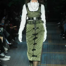 Starsxugrowing Pains Красивый равномерный вкладыш Кнопка зерна самокультивирование Высокая талия половина тела Longuette