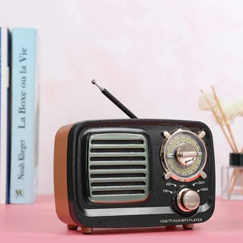 

bluetooth Portable Retro Radio Bass Speaker FM AM SW Player Portable Card Mini FM AM SW USB AUX TF Card MP3 Multimedia Classical