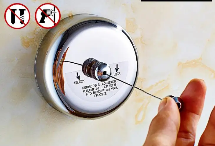 Chrome 304 Wire Rope 304 нержавеющая сталь, выдвижная линия сушки одежды, тканевый шнур, гостиничные аксессуары для ванной комнаты, 2,8 м веревка для сушки одежды - Цвет: Chrome 304 Wire Rope