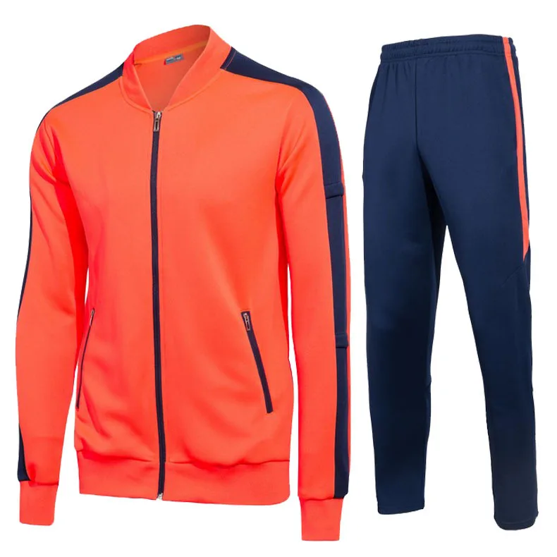 

New Style Soccer Uniform Coat Sports Jacket Autumn And Winter Long Sleeve Training Suit Set Customizable Printed Words
