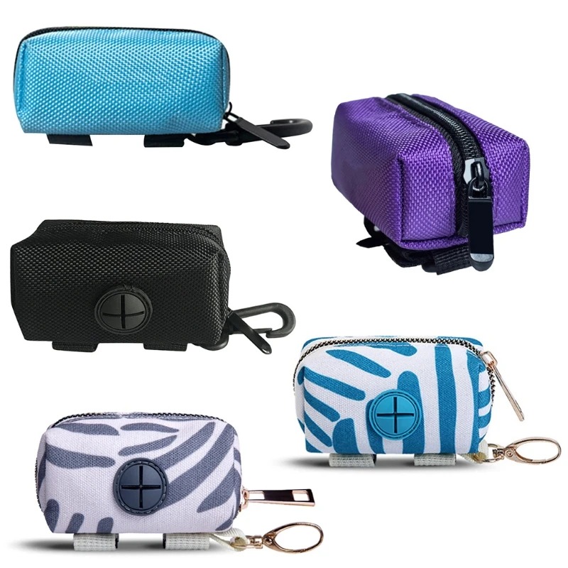 Bolsa Biodegradable portátil para recoger caca de perro, dispensador de bolsas de basura, organizador para mascotas, cachorro, gato, soporte para Bolsa para popó
