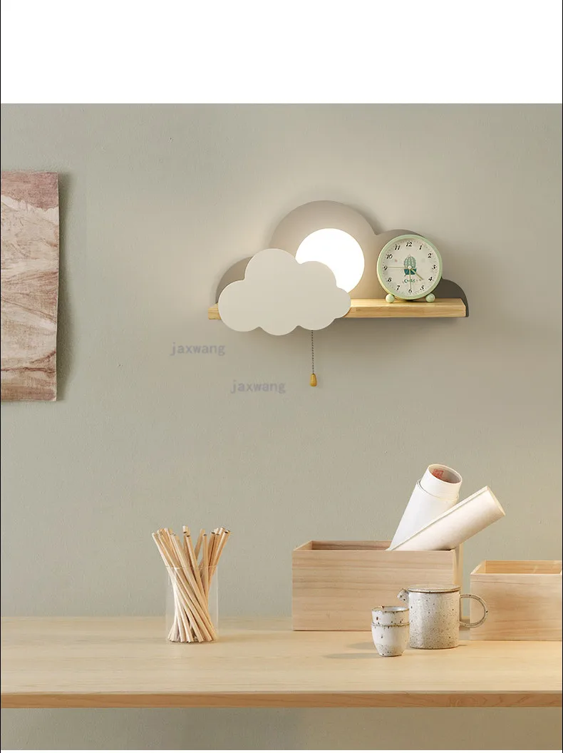 Nordic Macaron LED Glass Wall Lamps Beside Bedroom Light Fixtures Modern Children Room Cloud Wall Lamp Stairs Wall Light Sconces