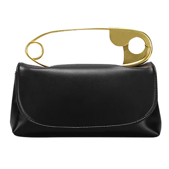 

Large Pin Soft Handbag Korean Small Square Shoulder Messenger Bag Ladies Personality Chic Purse Fashion