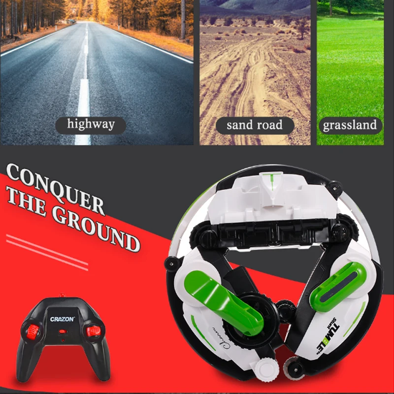 2.4G High Speed 15KM/H Remote Control Rolling Stunt Car Boys Toy 360 Degree Roll Deformation 4WD RC Racing Cars Children's Gift 4