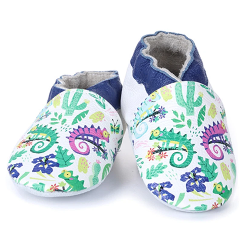 [Simfamily] Мягкая Нескользящая детская обувь из натуральной кожи для новорожденных мальчиков и девочек Мокасины для малышей от 0 до 24 месяцев - Цвет: NO4
