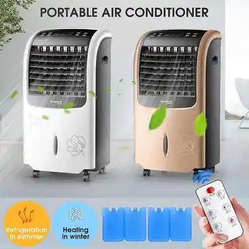 

Air Condition Fan 8L Large Tank Indoor Room Remote Control 220V 2000/80W Power Saving Mobile Water Air Cooler/Heater Sleep Timer