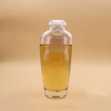 Многоразовый милый силиконовый фильтр для инфузионного чая с Мопсом, диффузор для чая, ситечко для рассыпчатого чая, фильтр для чая, травяной инструмент, чайный горшок