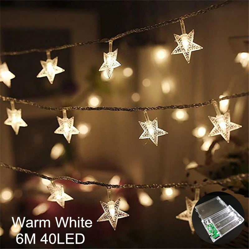 062-Warm Navidad орнамент, рождественские украшения для дома, занавеска, Сказочная гирлянда, светодиодный светильник, гирлянда, Рождественский светильник, декор для рождественской елки, Q - Цвет: 062-Warm