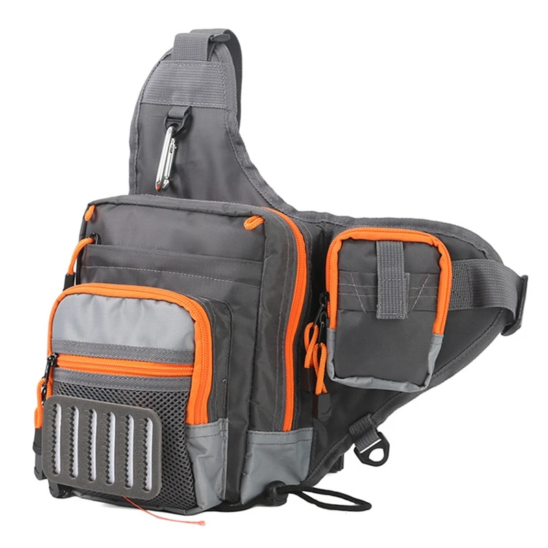 

Multi Purpose Fishing Bag Freshwater Fishing Lure Tackle Bag 23 x 21 x 8.5 cm BackPack Crossbody Sling Bag for Fly Fishing Acces