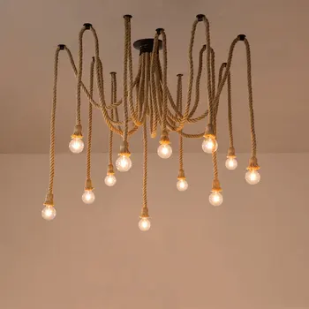 

10 Heads Adjustable DIY pendant lamp restuarant bedroom living room chandelier lighting bar droplight cafe light vintage light