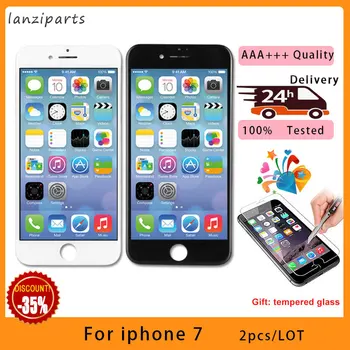 

2 PCS/LOT AAA Quality For iPhone 7 LCD Display 3D Touch Screen Digitizer Assembly No Dead Pixel Pantalla Free Shipping
