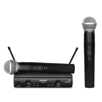 

PGX-58 High Quality Professional Wirelss Microphone 2 Handheld Microphone for Karaoke System Stage Use