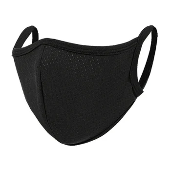 

Unisex PM2.5 Black Mouth Anti Dust Mask Activated Windproof Mouth-muffle Proof Face Masks M GY