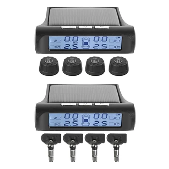 

VODOOL Car TPMS Tyre Pressure Monitoring System Solar Power Digital LCD Display Auto Security Alarm Systems Tyre Pressure new
