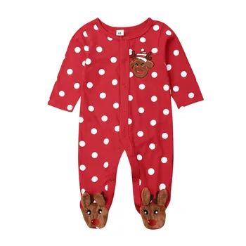 

Xmas Deer Cute Romper for Newborn Kid Baby Boy Girl Christmas Clothes Jumpsuit Long Sleeve Romper Outfit Suit