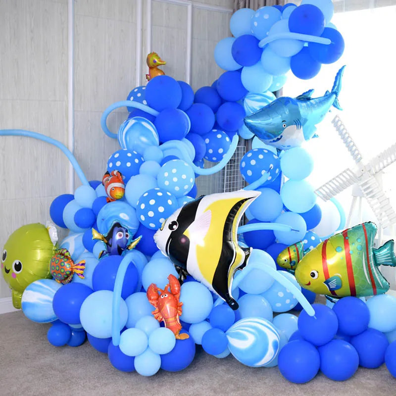 1 шт большой морские животные Фольга шары акула РЫБЫ гелий Globos Baby Shower День