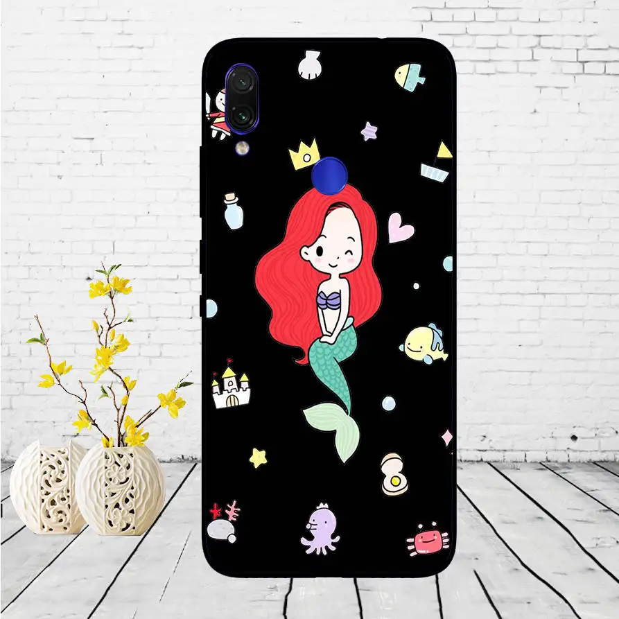 Untuk Xiaomi Redmi Note 7 Hitam Case Silikon Lembut Funda untuk Xiaomi Redmi Catatan 7 Hitam TPU Case Pelindung 6.3 