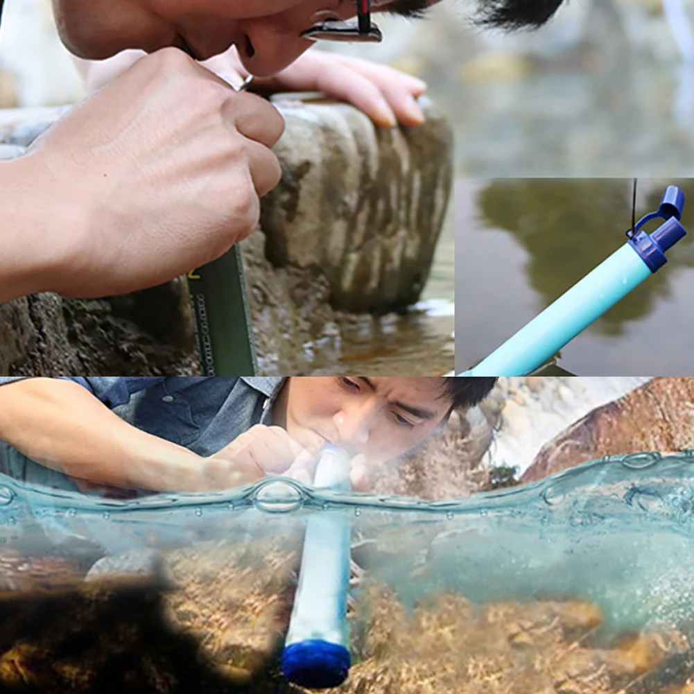 Открытый очиститель воды для кемпинга пикника 800L фильтр для воды соломинка походный аварийный спасательный инструмент портативный очиститель фильтр для воды
