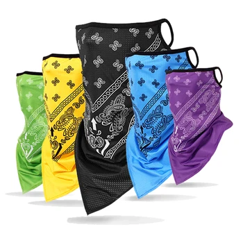 

Hanging Ear Face Mask Reusable Washable Masks Headband Triangle Scarf Hats Protection Face Shield Unisex Dust-proof Mouth Cover