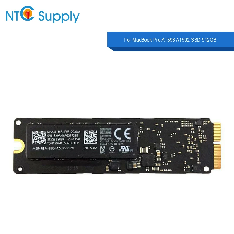 NTC поставка SSD 512 ГБ для MacBook Pro A1398 A1502 655 1859F 2013 2015 года оригинал б/у 100%
