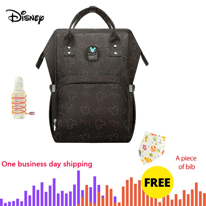 Disney Baby рюкзак пеленка Сумка Для мамочки большой емкости USB теплоизоляция путешествие в мумию влажный подгузник органайзер для подгузников