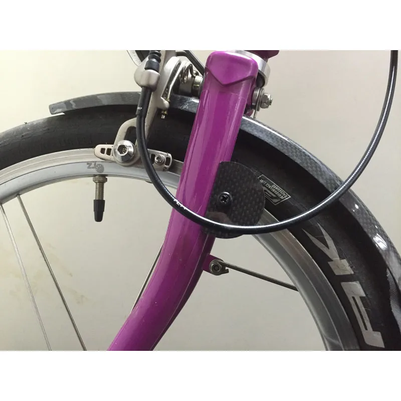 Brompton складной велосипед из углеродного волокна передняя вилка Тормозная Линия стоп пластина+ винт 3,4 г 1 комплект