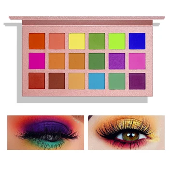 

Fluorescent Eye Shadow Makeup Pallete 18 Colors Matte Eyeshadow Pigment Glitter Makeup Palettes Eye Shades Cosmetics maquillaje