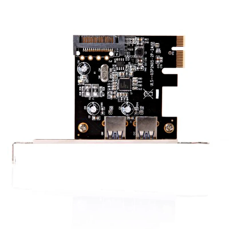 Карта расширения USB 3,0 внешний 2 порта PCI-E PCI Express 15-pin SATA разъем питания