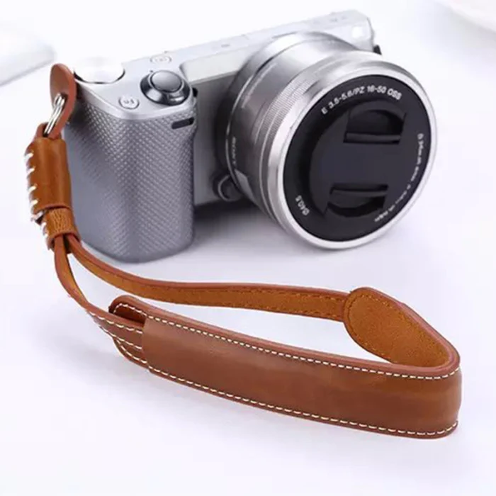 Ремешок на запястье камеры винтажный PU кожаный мягкий прочный для DSLR/SLR камеры GV99