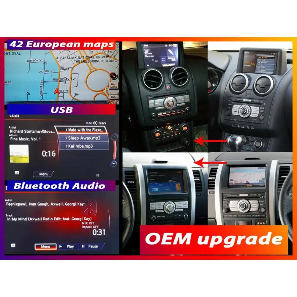 Upgrade Kit For Nissan Xtrail T31. Clarion Radio Cd Dvd Head Unit. Gps