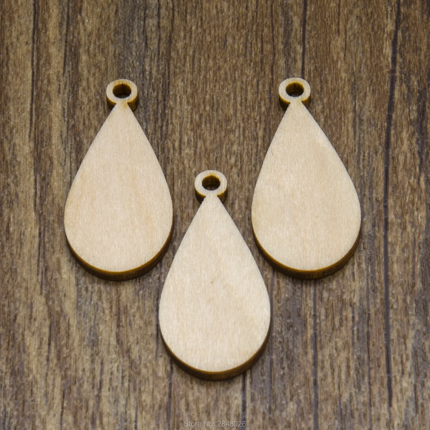 Laser Cut Blank Wooden Ornaments, Unfinished Wood Decoration,party